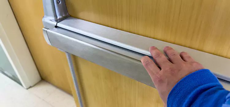 Installing a Push Bar on a Door Park Ridge